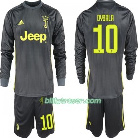 Billige Fotballdrakter Juventus Paulo Dybala 10 Barn Bortedraktsett 2018/19 Langermet